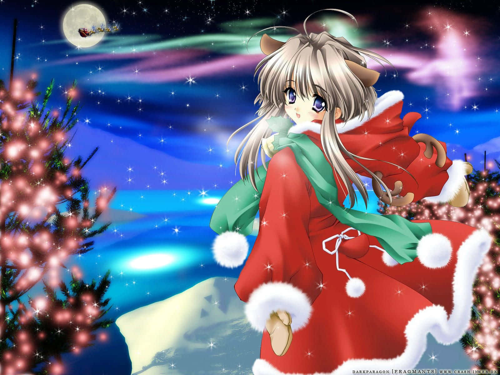 Christmas Anime Pfp Of Sakura With Ears Background