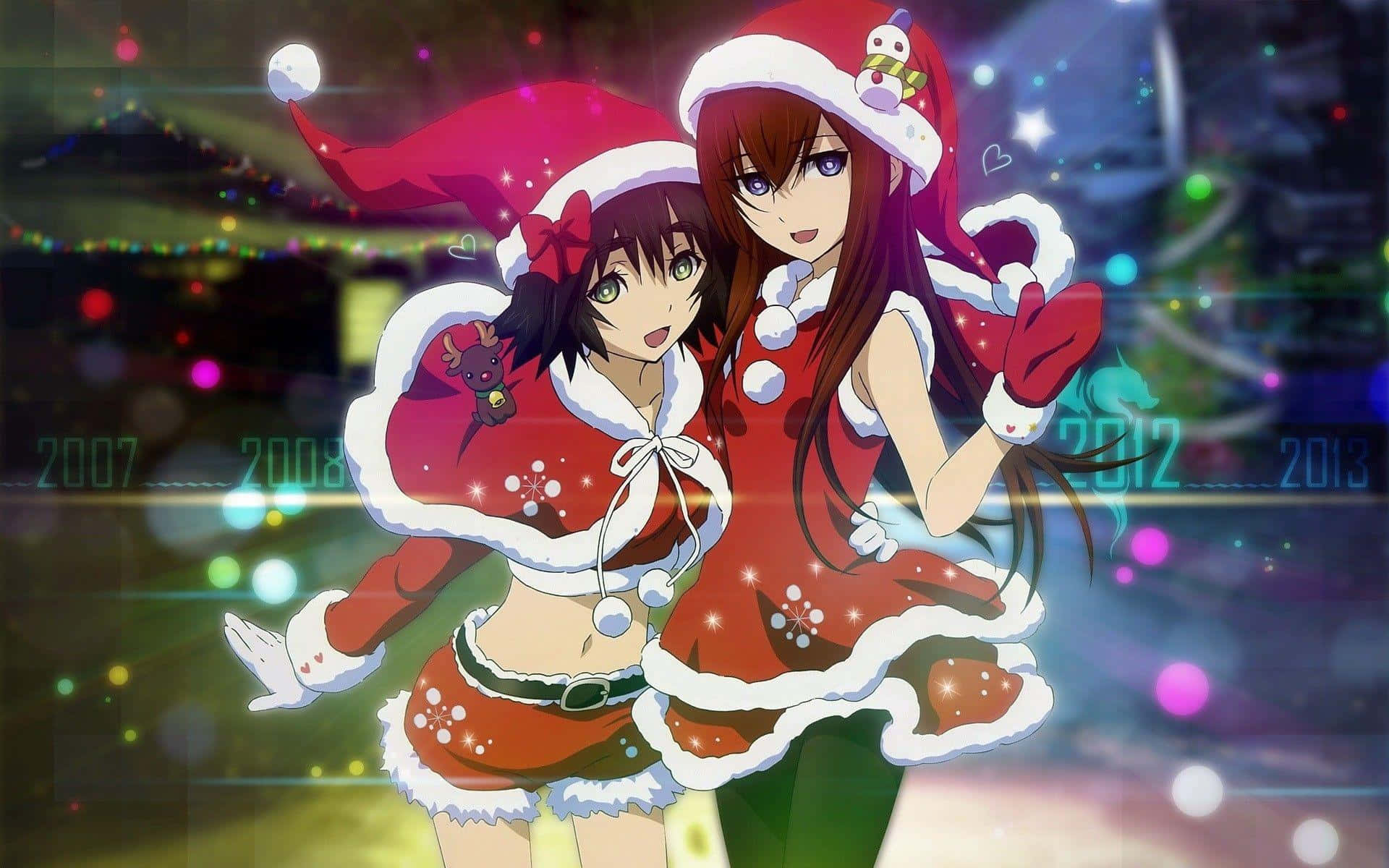 Christmas Anime Pfp Of Stein's Gate Background