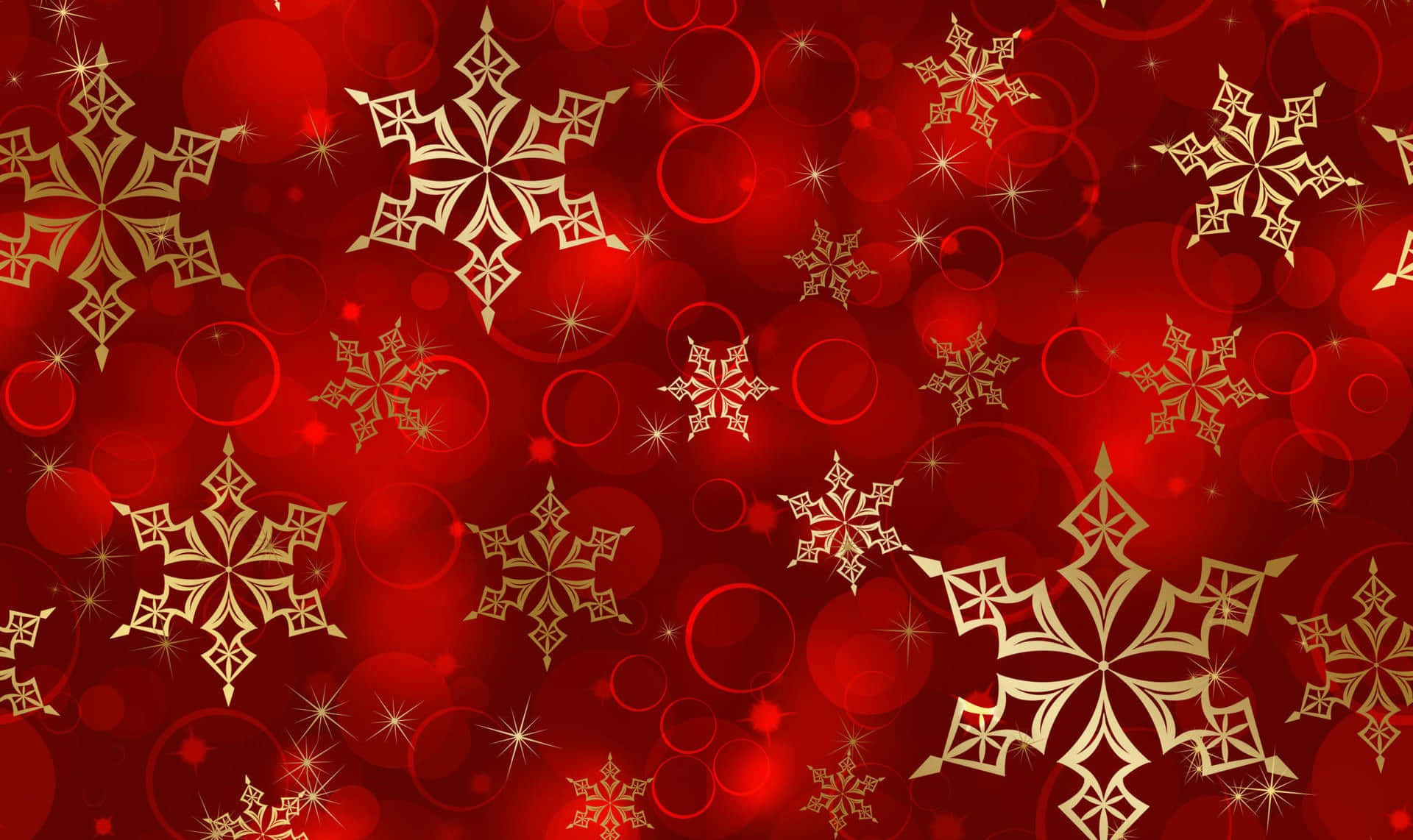 Christmas Background With Gold Snowflakes Background