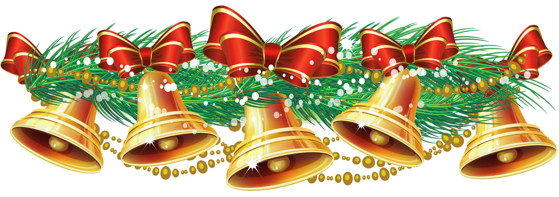 Christmas Bells Rows Background