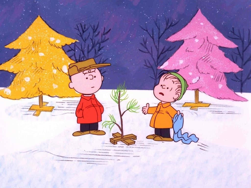 Christmas Cartoon Charlie Brown And Linus Van Pelt
