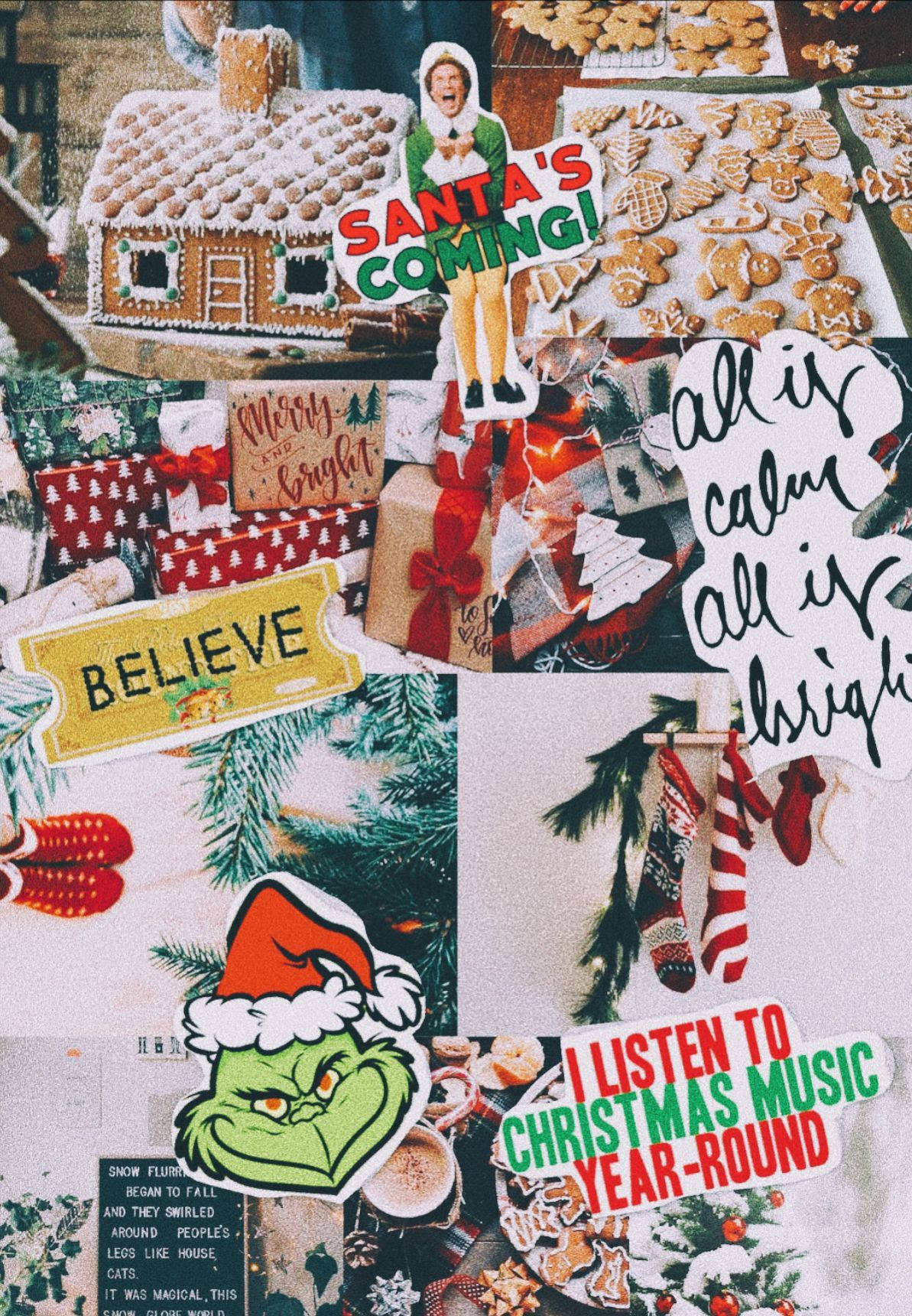 Christmas Collage Stickers
