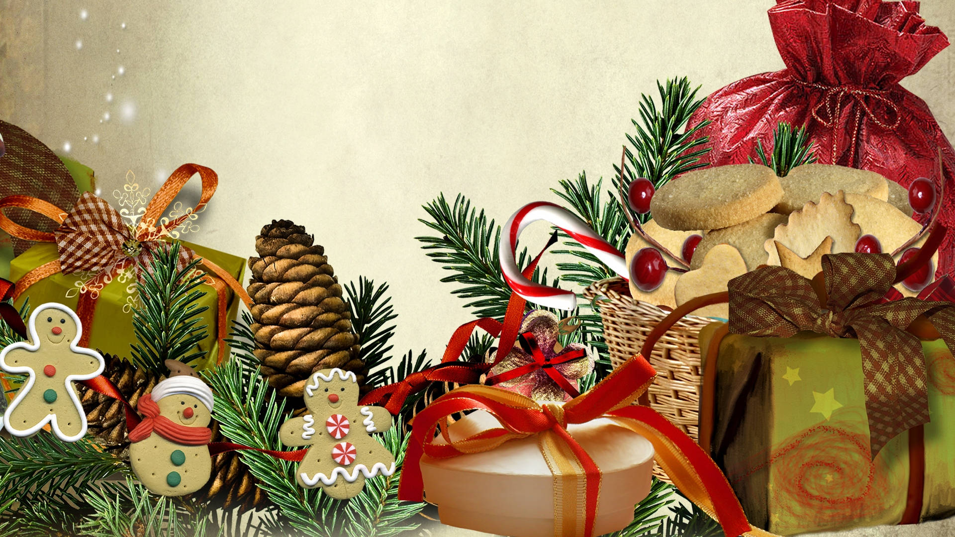 Christmas Cookies 3d Art Background