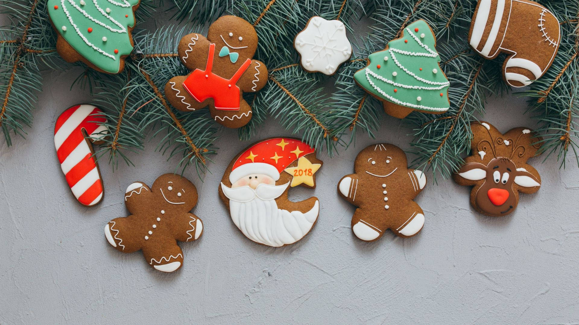 Christmas Cookies Characters Background