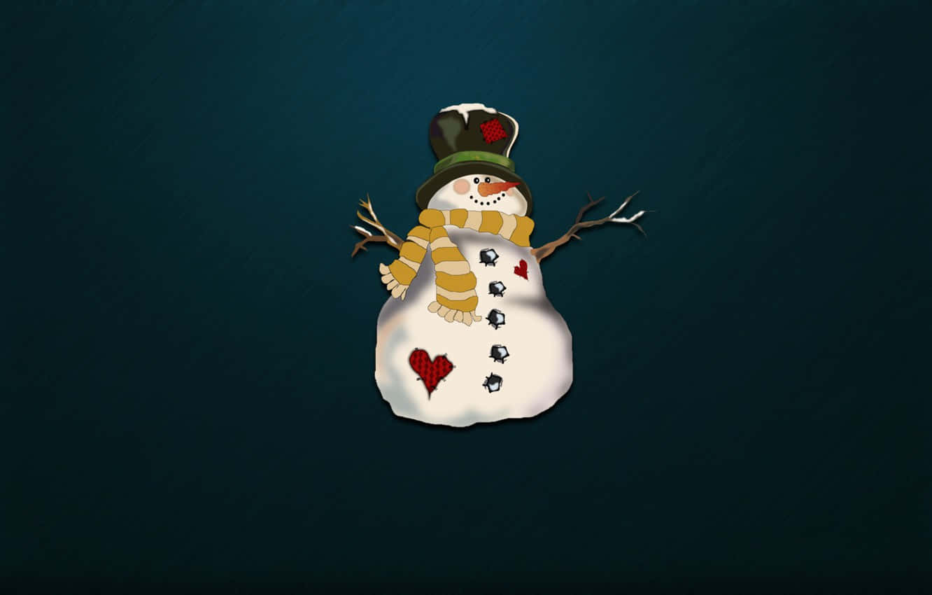 Christmas Decorations On A Minimalist Desktop Background