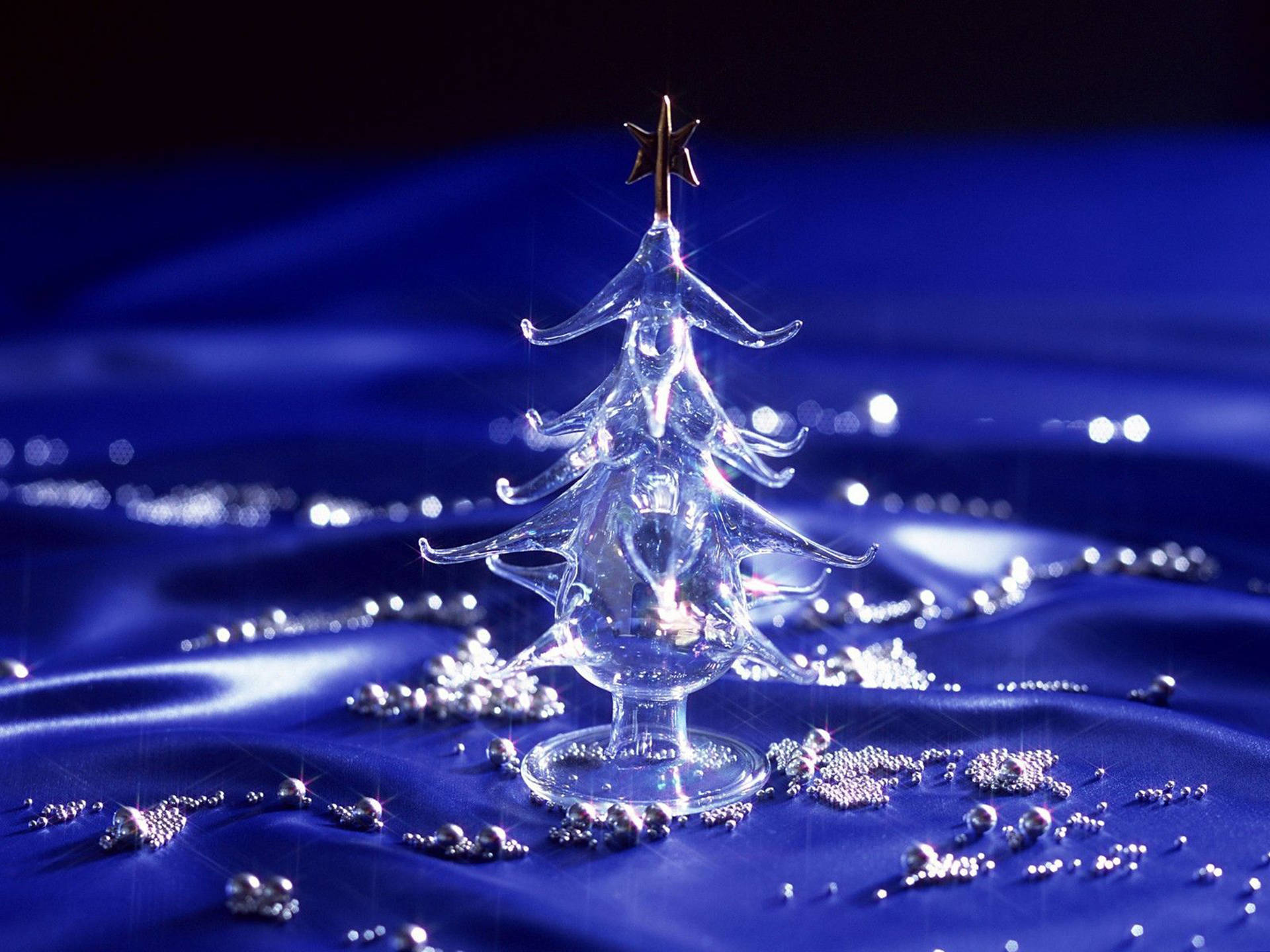 Christmas Desktop Glass Tree