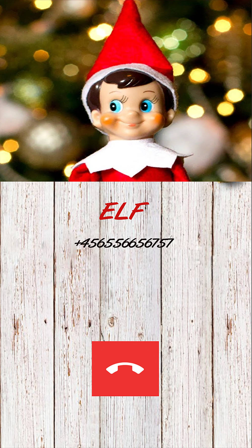 Christmas Elf With A Phone Number Background