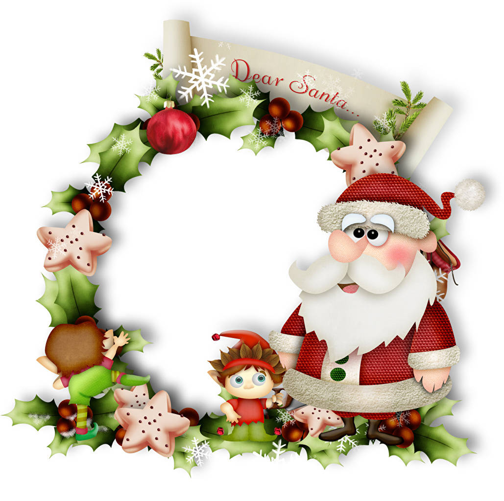 Christmas Elf Wreathe Background