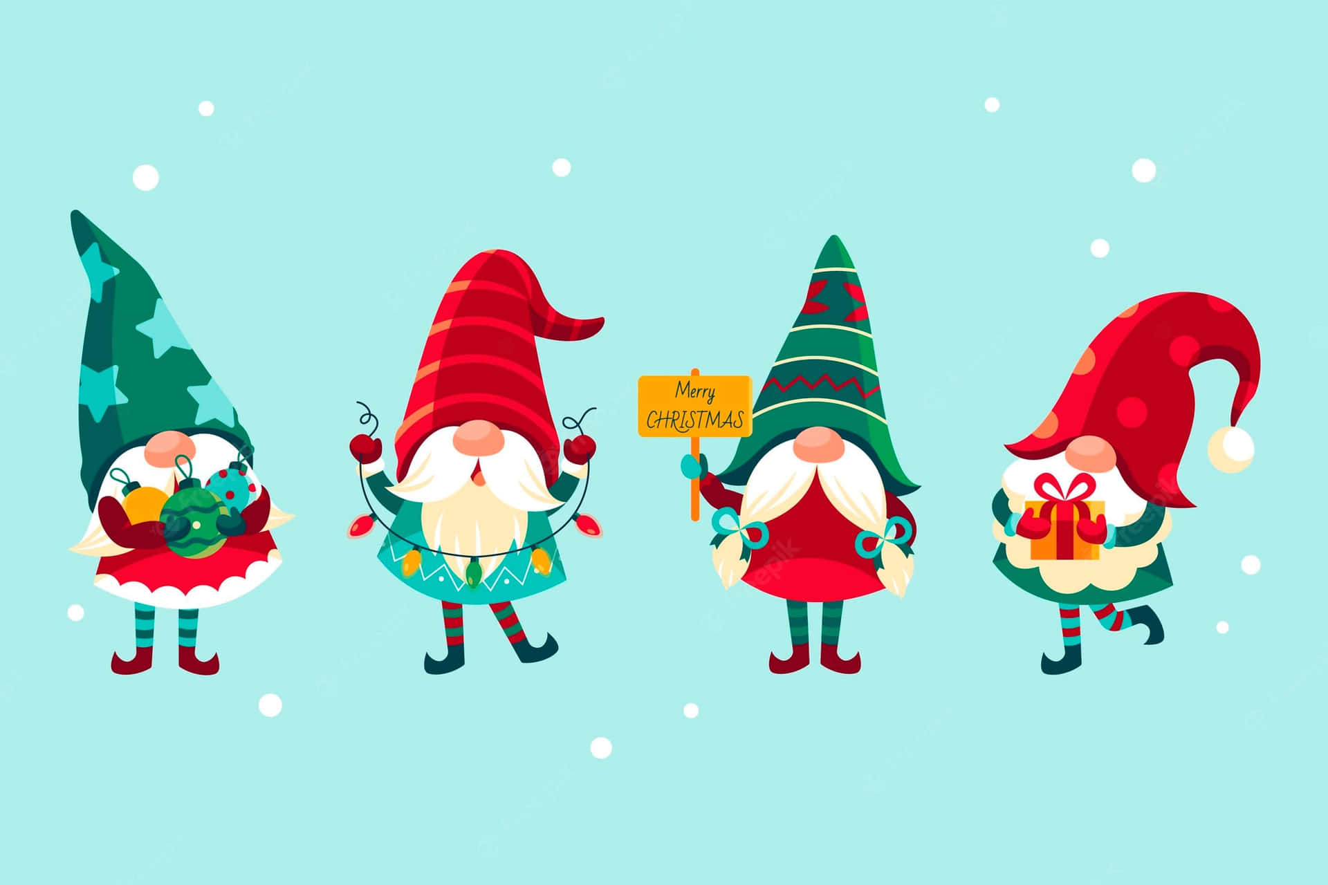 Christmas Elves Preparing For The Holiday Season Background