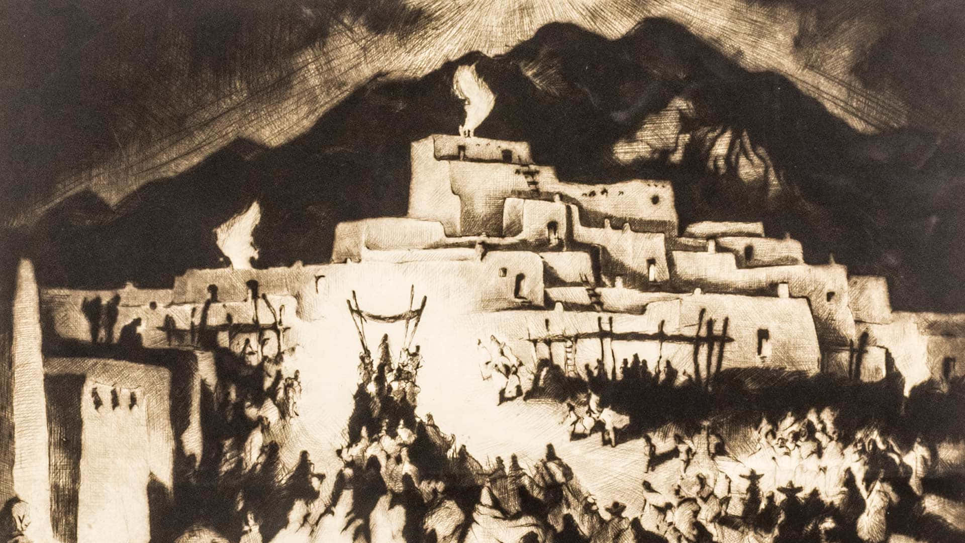 Christmas Eve Taos Pueblo Background