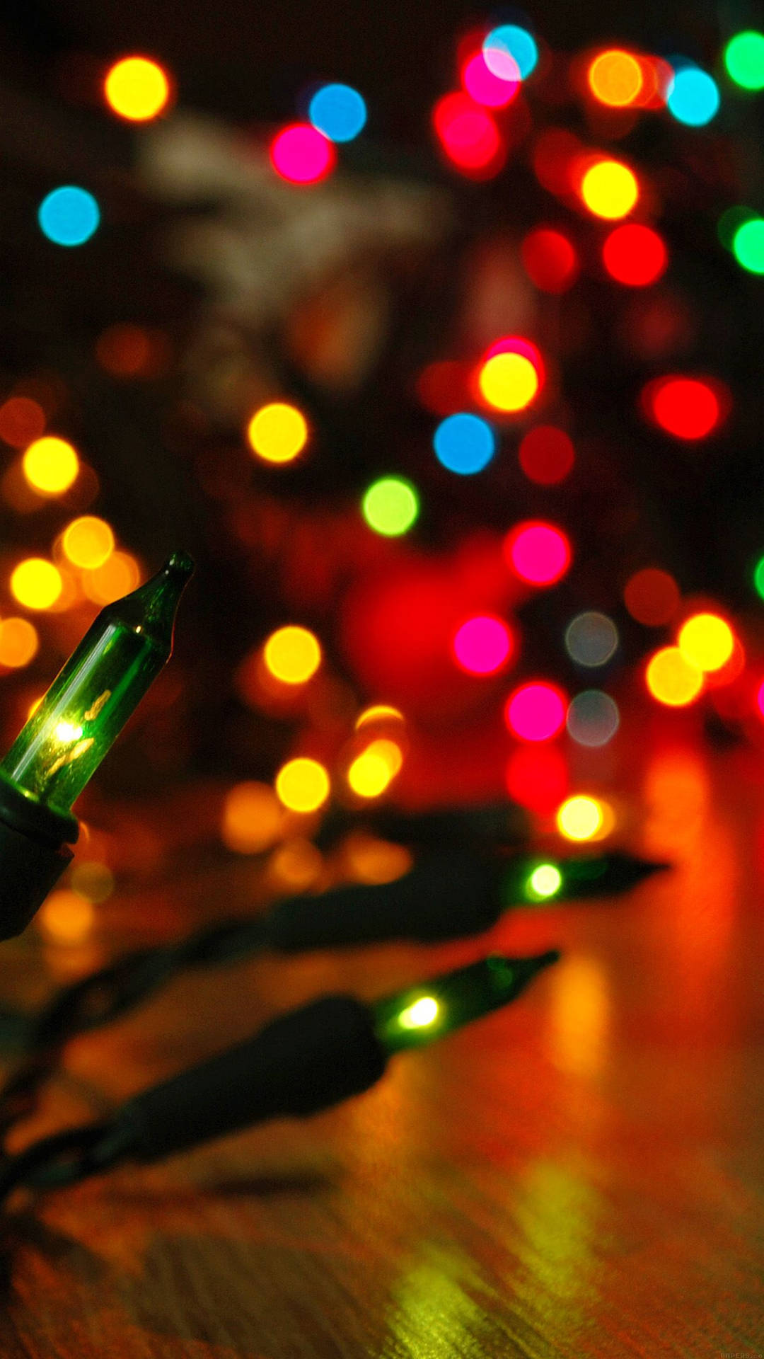 Christmas Festive Lights Bokeh Shot Background