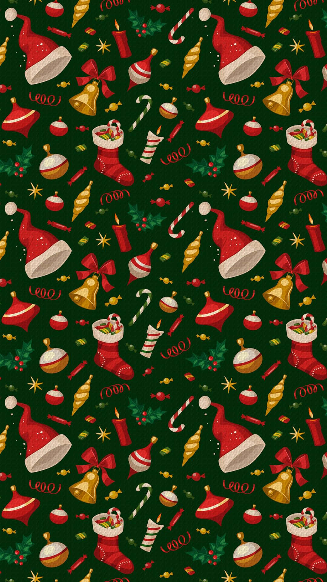 Christmas Figures Pattern Background