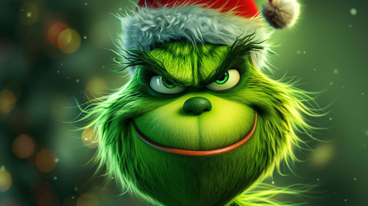 Christmas Grinch Smirk Background