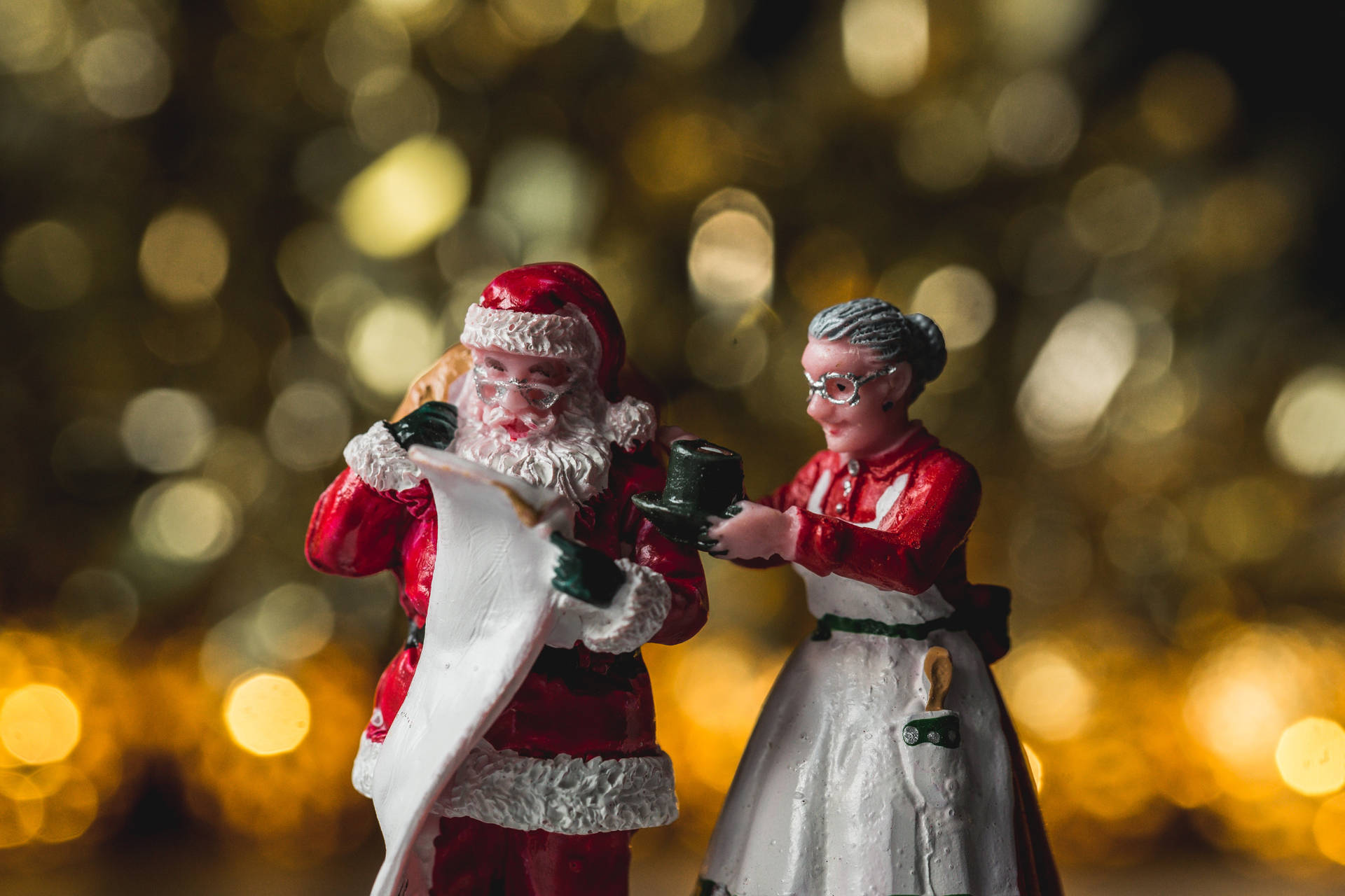 Christmas Holiday Desktop Figurines Background