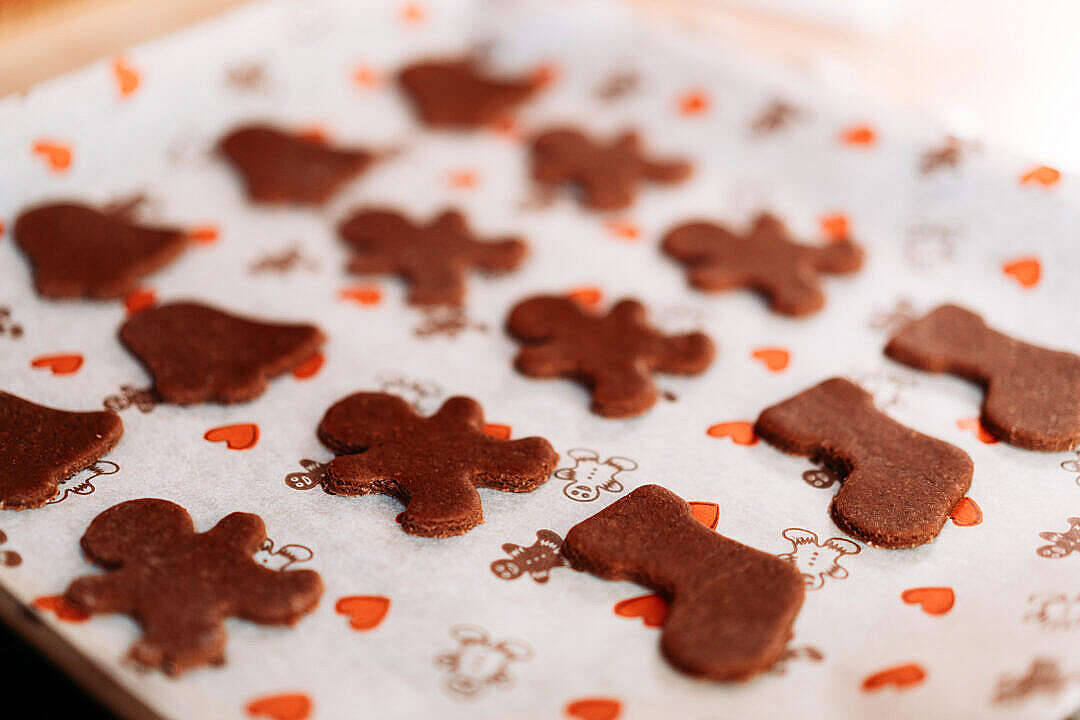 Christmas Holiday Desktop Gingerbread Cookies Background