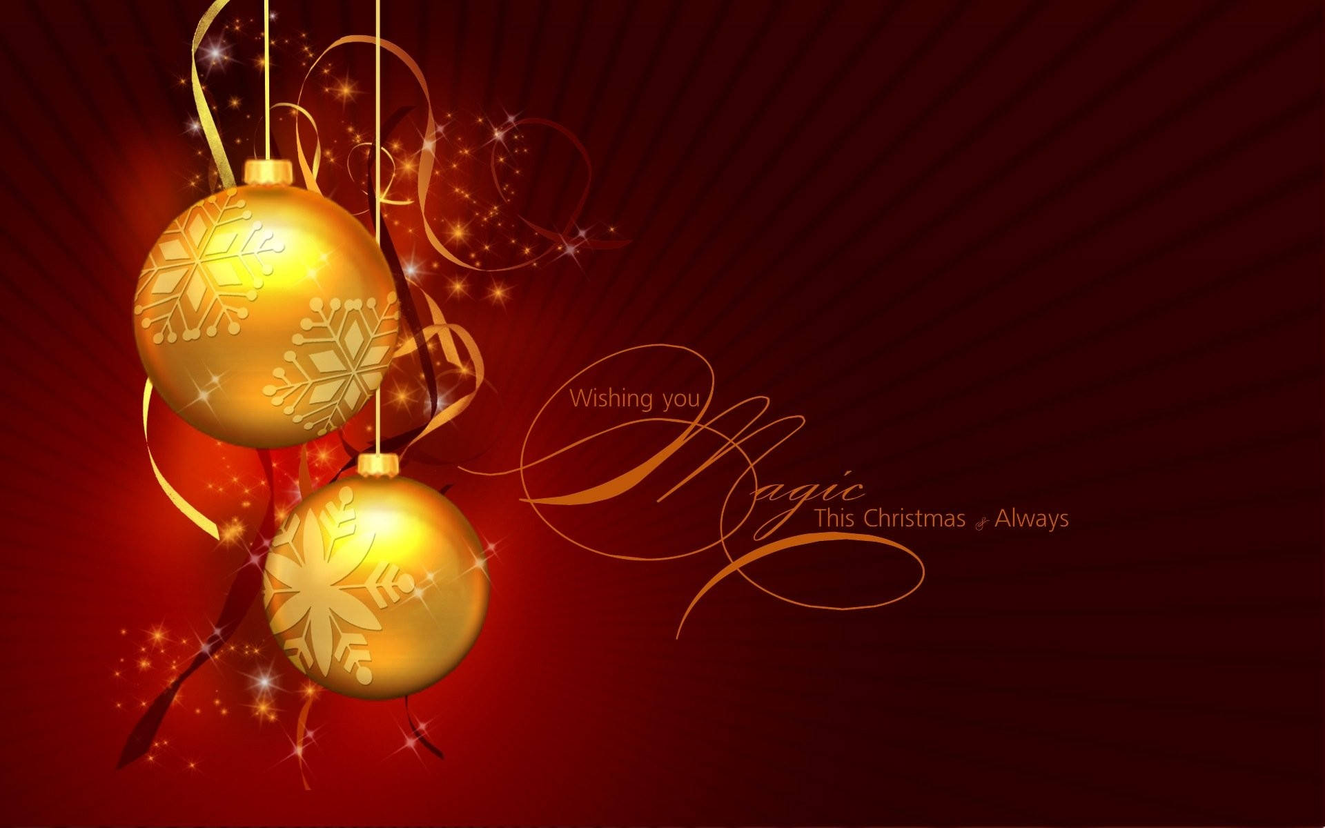 Christmas Holiday Desktop Gold Balls Background