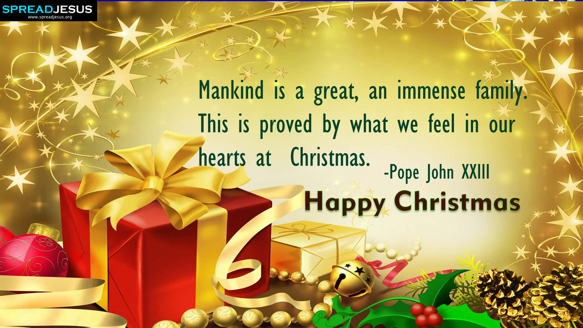 Christmas Is A Time Of Joyful Sharing And Giving. Background