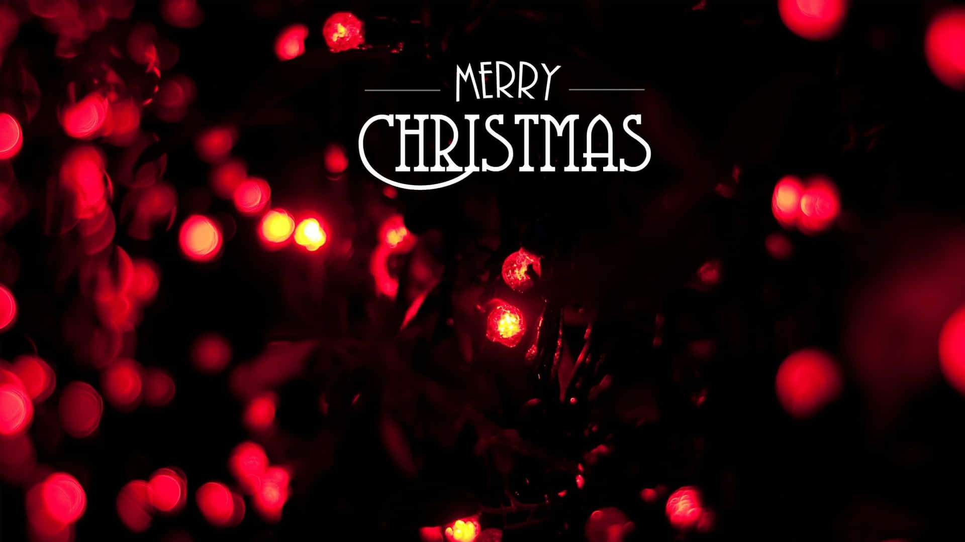 Christmas Lights Background With Red Lights Background