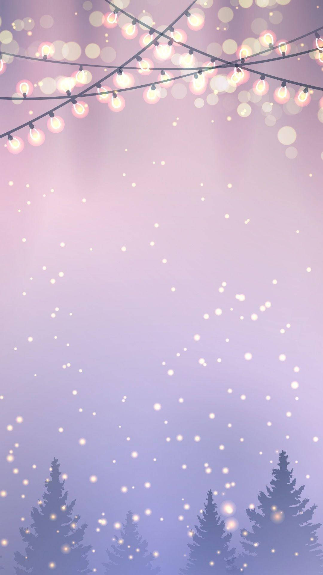 Christmas Lights Pretty Phone Background