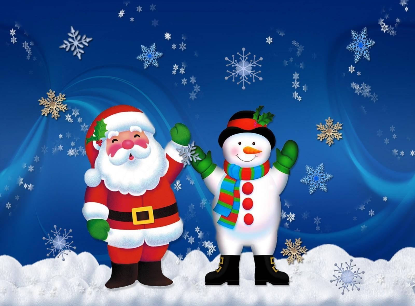 Christmas Mood Snowman Fanart Background