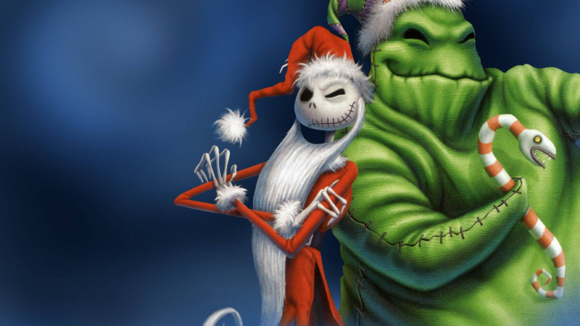 Christmas Movie Jack Skellington Oogie Boogie Background