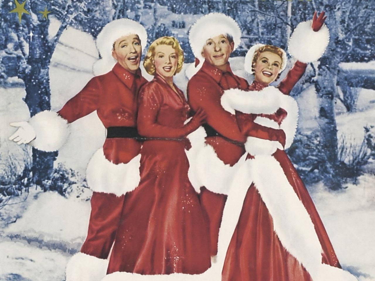 Christmas Movie White Christmas Santa Outfits Background