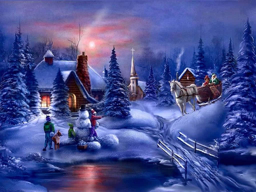 Christmas On The Ranch Background