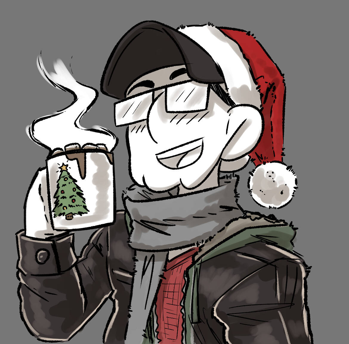 Christmas Pfp Cup Of Coffee Background