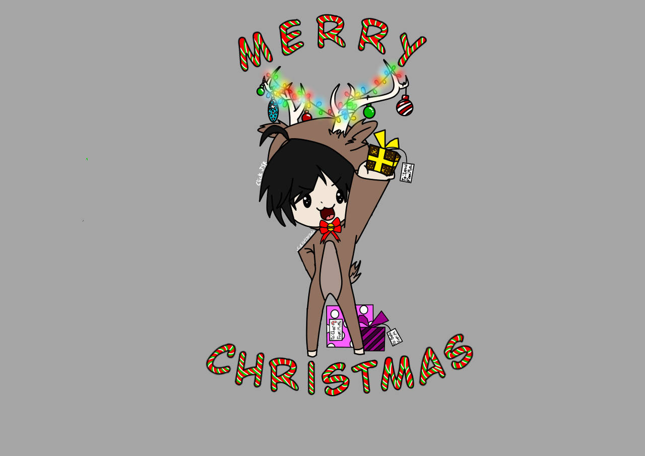 Christmas Pfp Deer Outfit Background