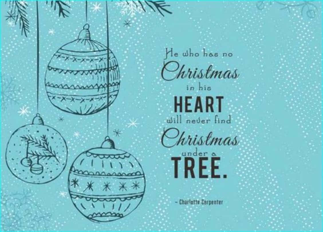 Christmas Quote Heart Background