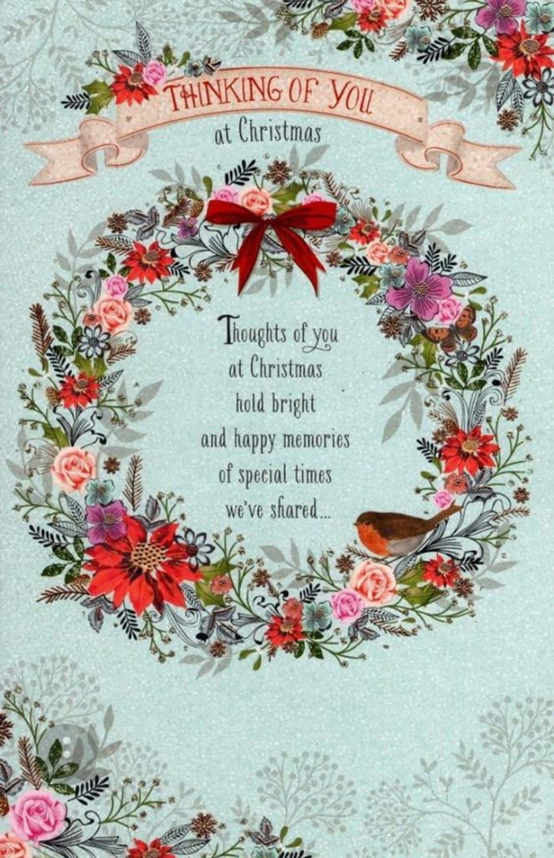 Christmas Quote Wreath Background