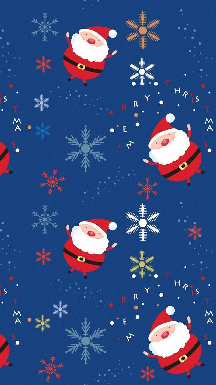 Christmas Santa-snowflake Background