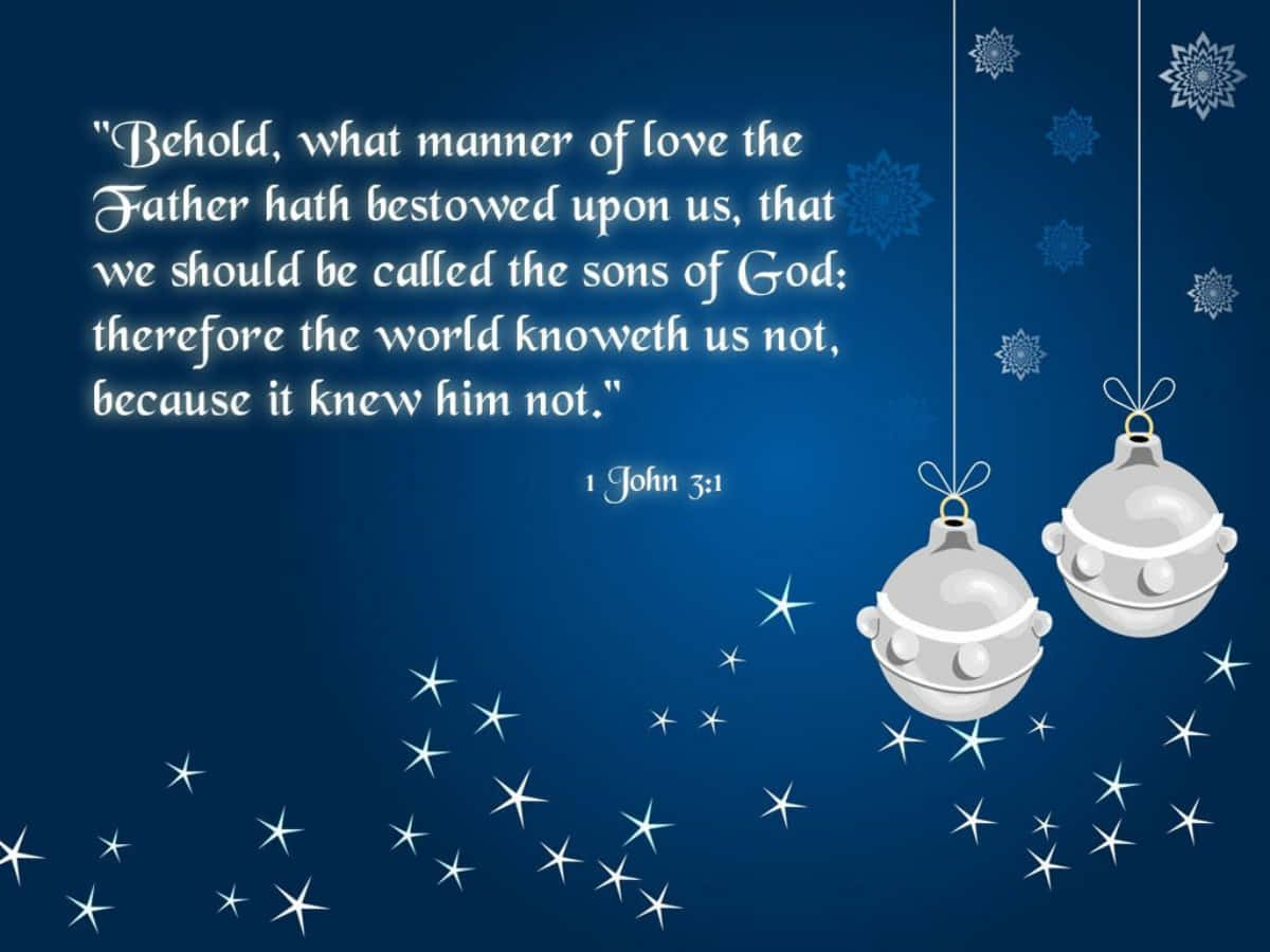 Christmas Scripture Christmas Balls Background