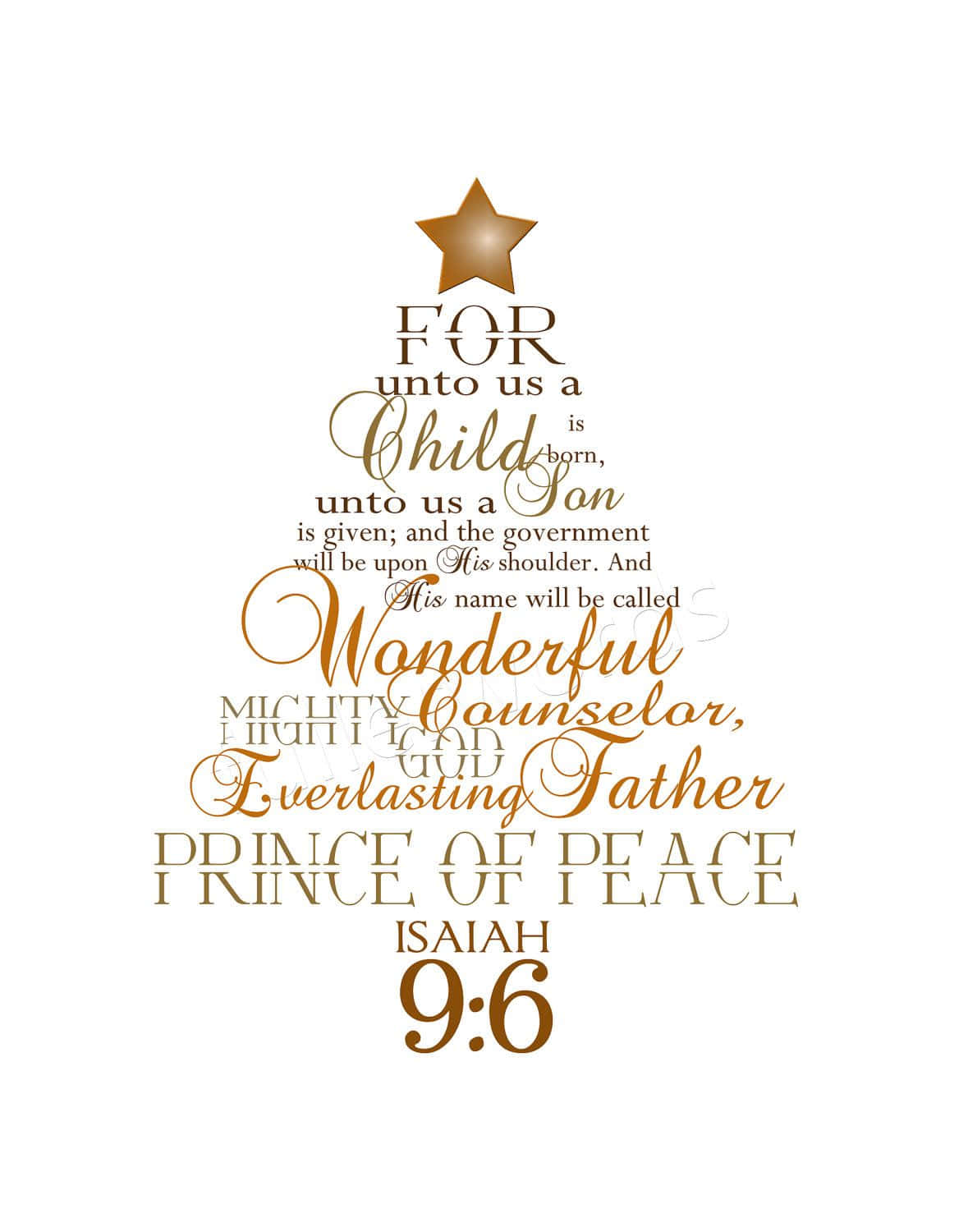 Christmas Scripture Gold Aesthetic Christmas Tree Background