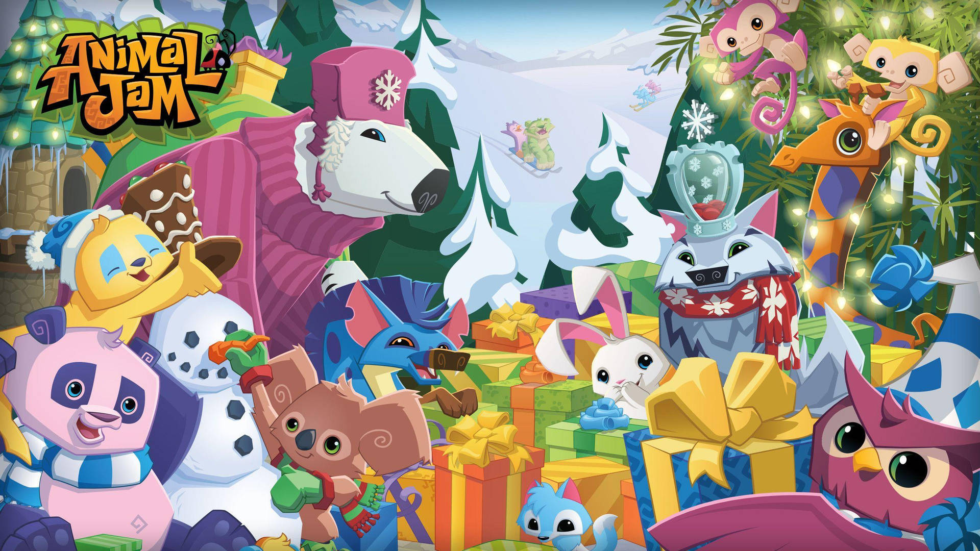 Christmas Season In Animal Jam Background