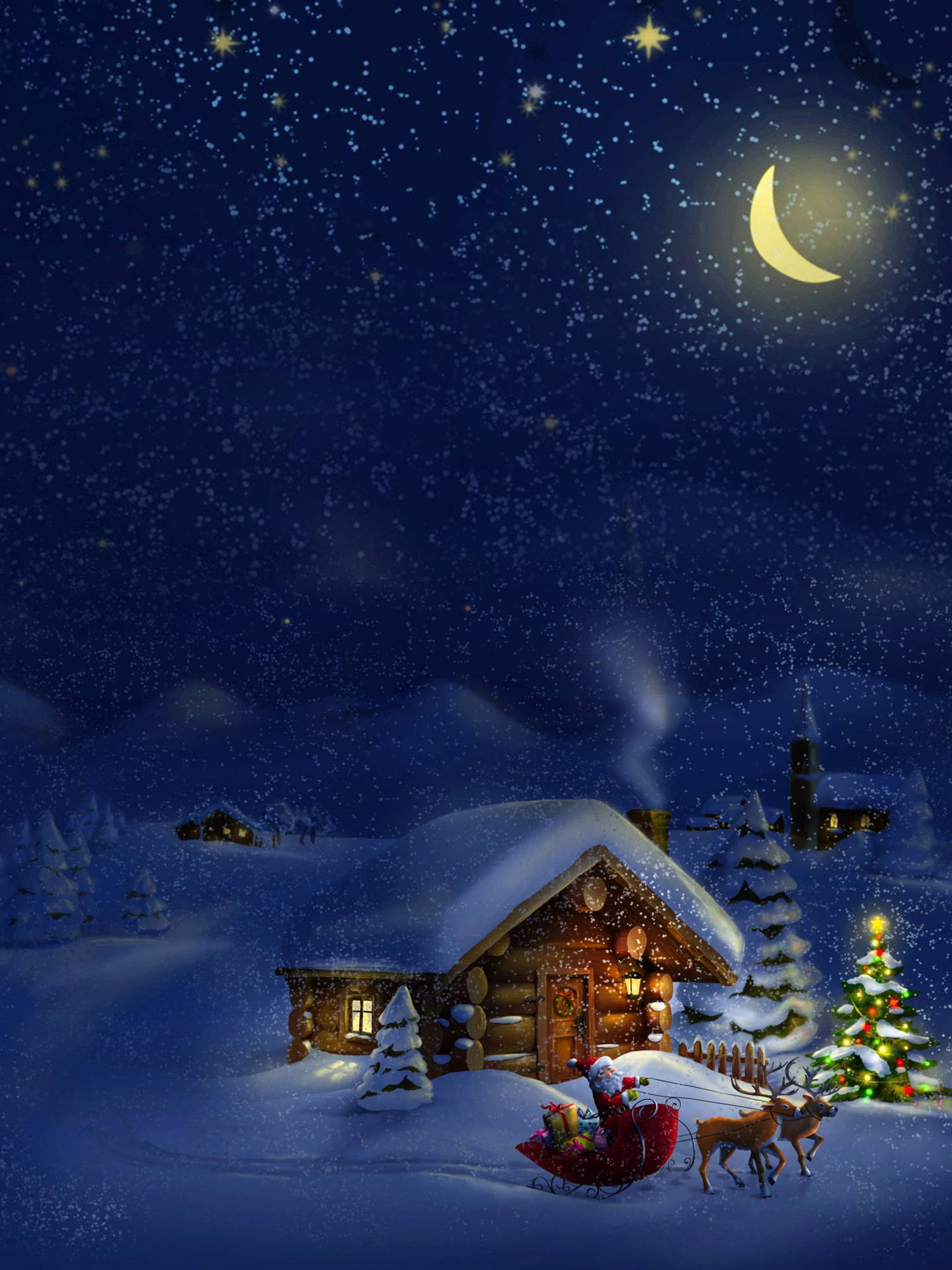 Christmas Snow Winter Iphone Background