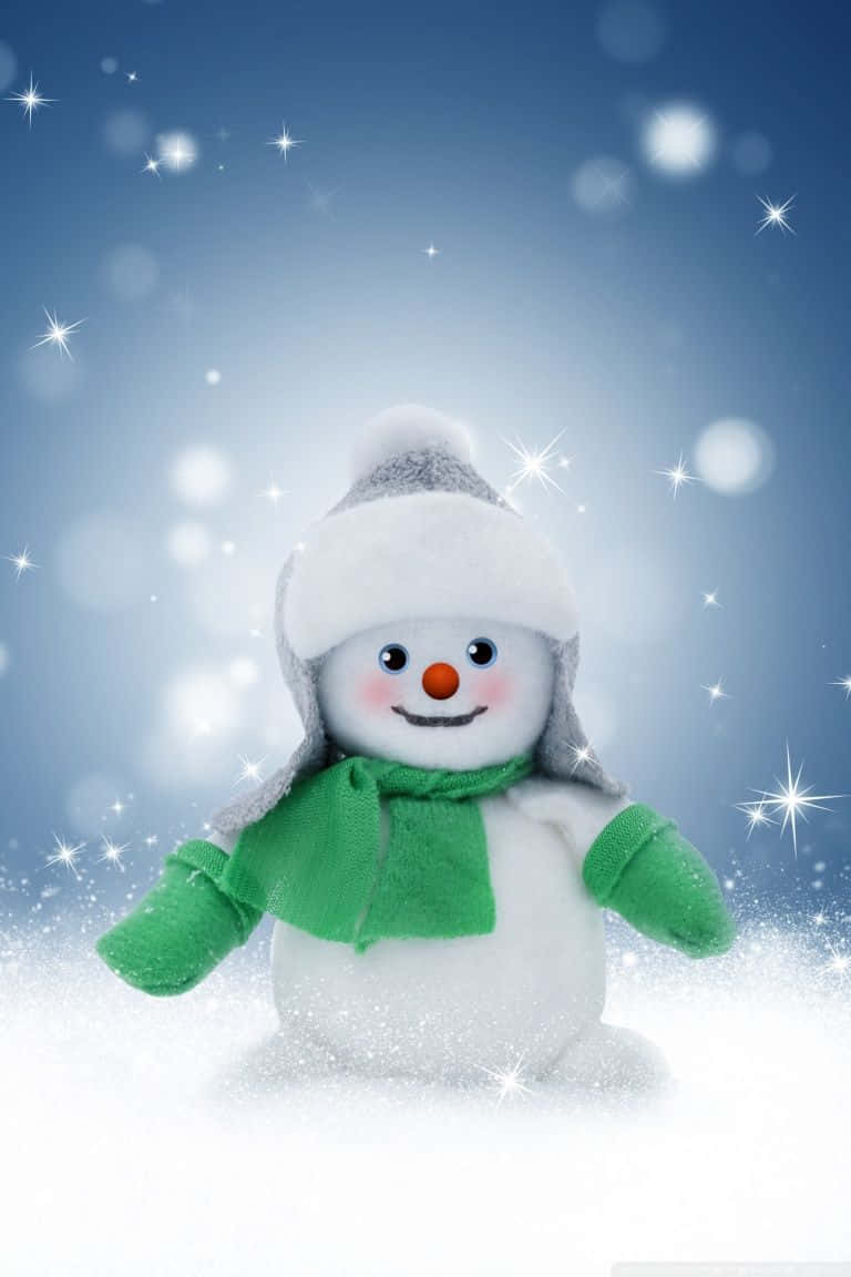 Christmas Snowman Winter Outfit Background