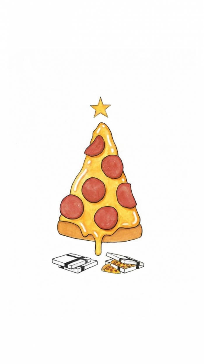Christmas Special - Quirky Pizza Tree For Your Iphone
