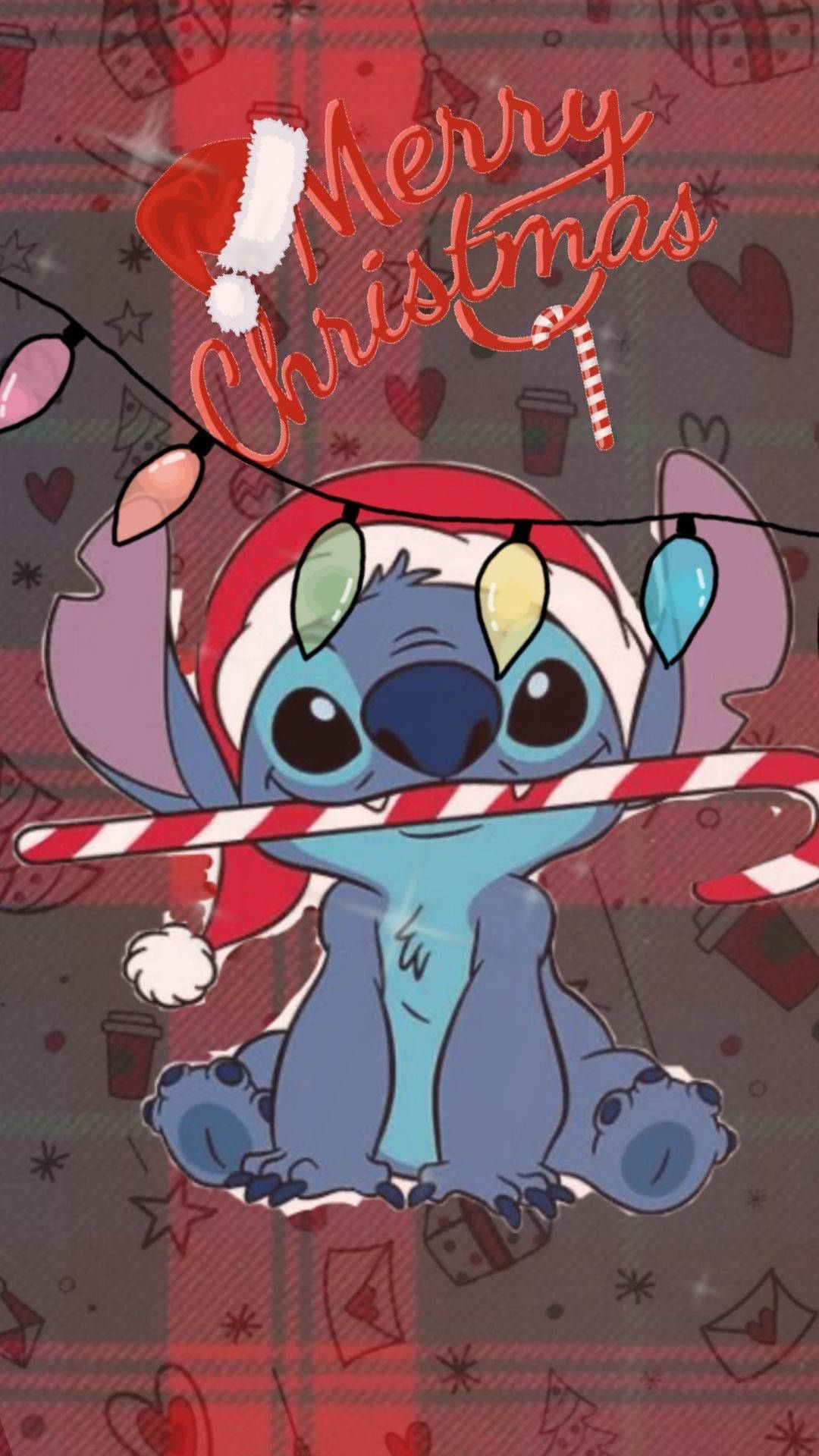 Christmas Stitch With Holiday Greeting Background