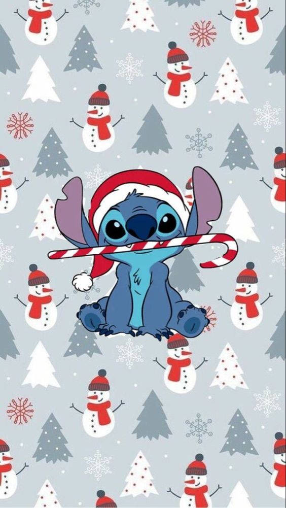 Christmas Stitch With Snowmen Background
