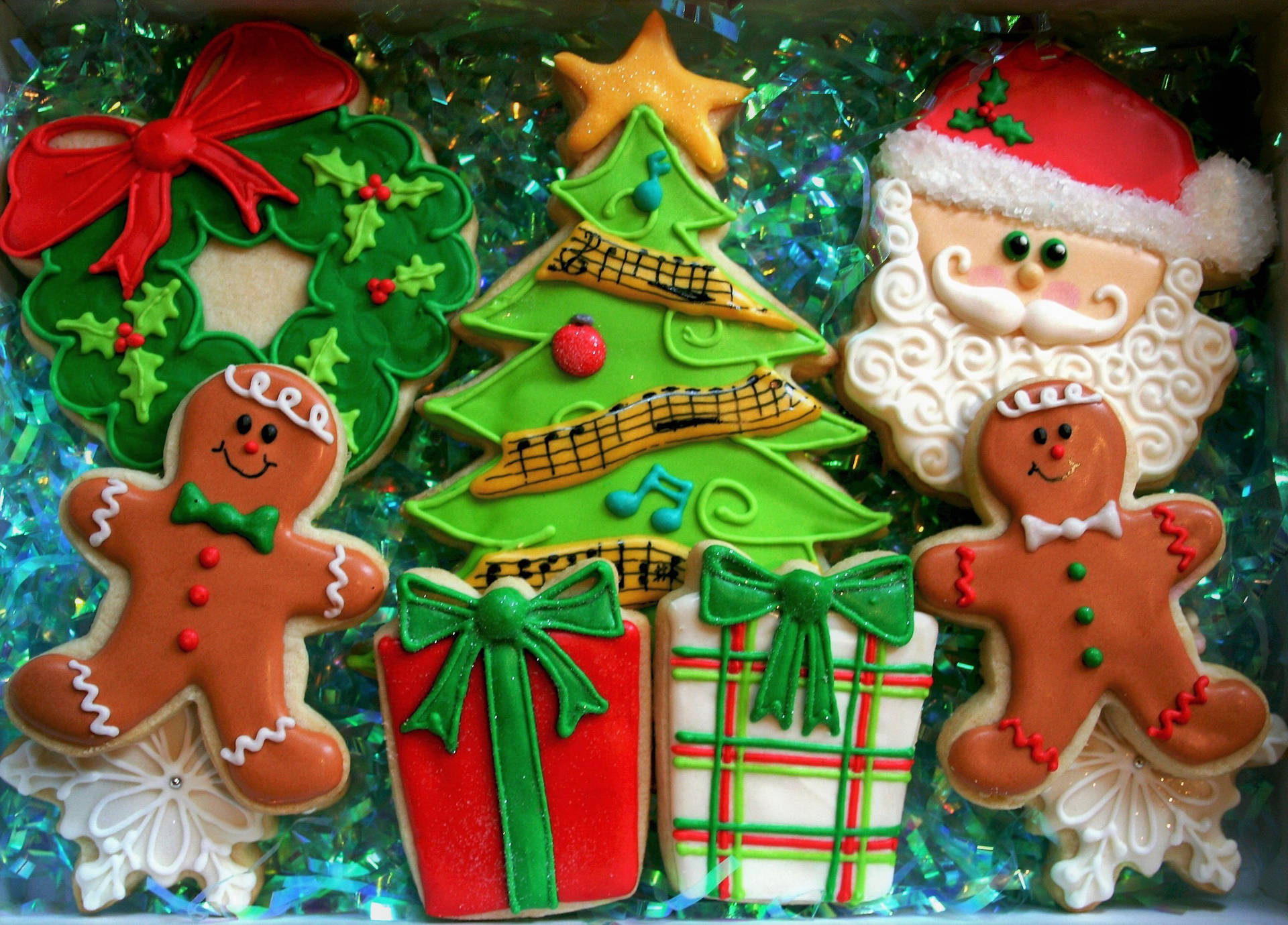 Christmas Tree Cookies Background