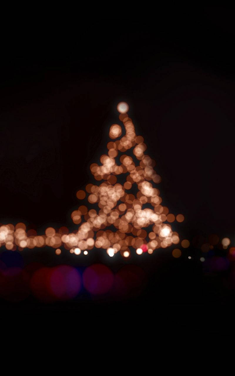 Christmas Tree Light Bokeh Aesthetic Tablet Background