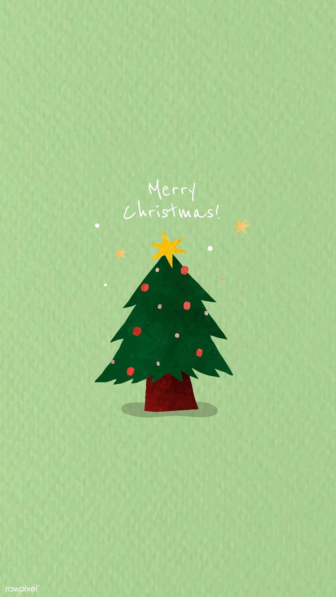 Christmas Tree Simple Aesthetic Cute Christmas Card