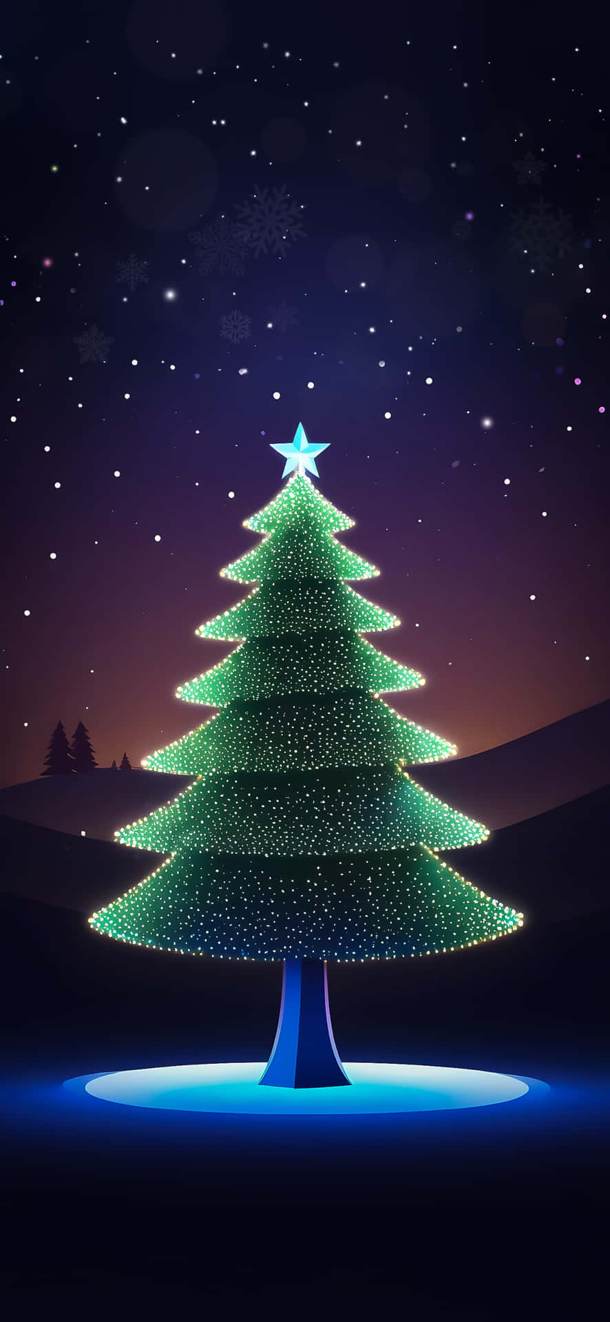 Christmas Treei Phone Wallpaper Background