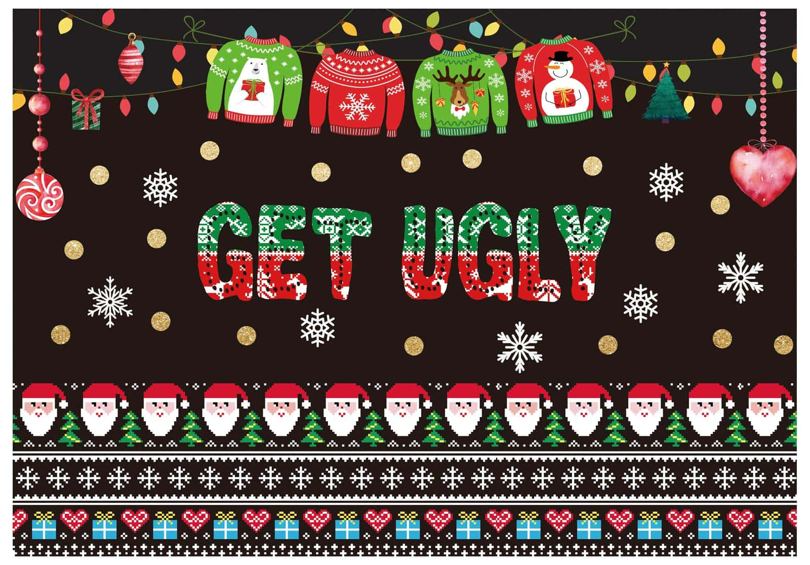 Christmas Ugly Sweaters Get Ugly Background