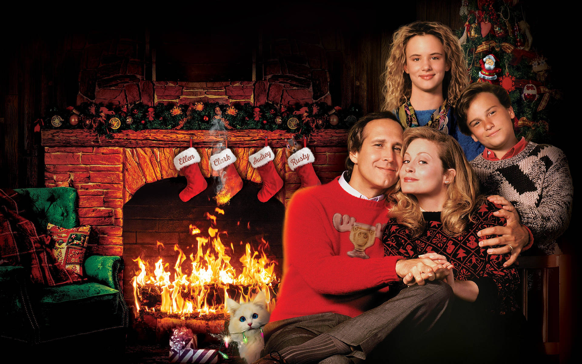 Christmas Vacation Griswold Family Poster Background