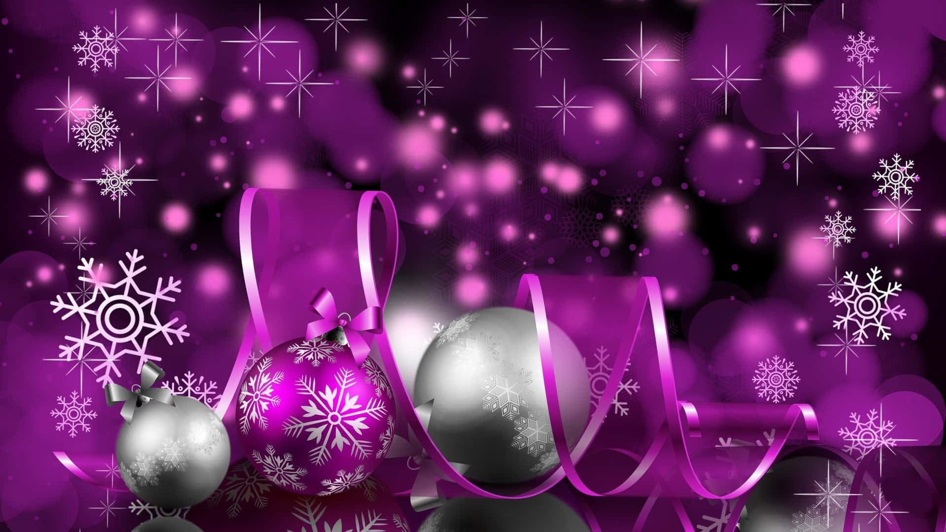 Christmas Wallpapers Purple And Silver Background