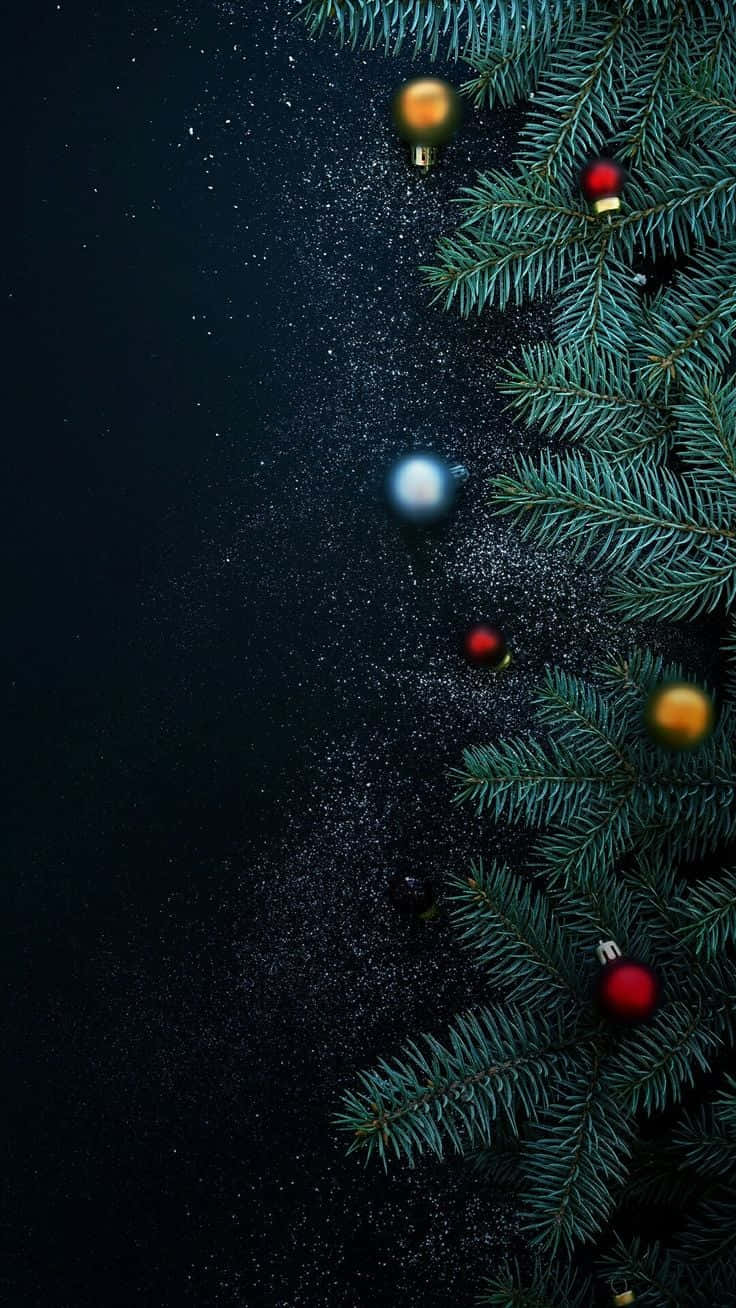 Christmas Wreath And Balls Holiday Iphone