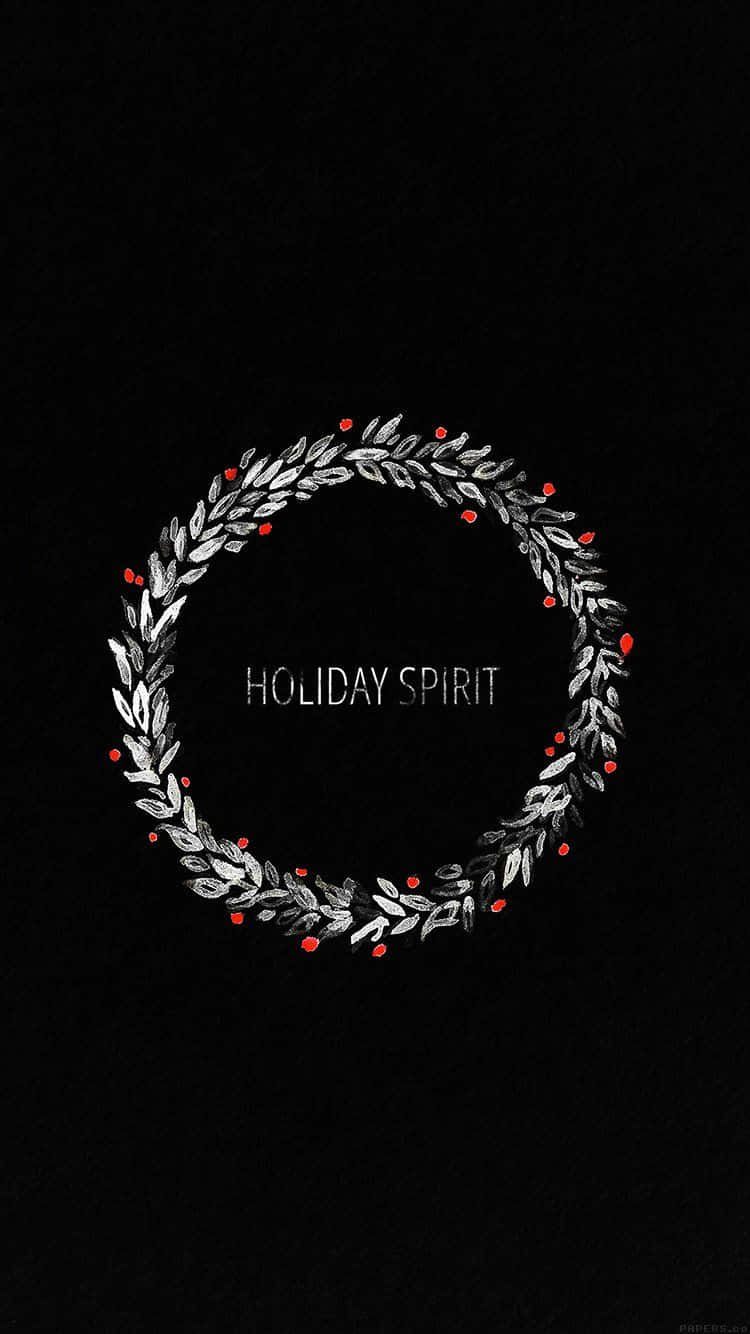 Christmas Wreath Holiday Iphone Background
