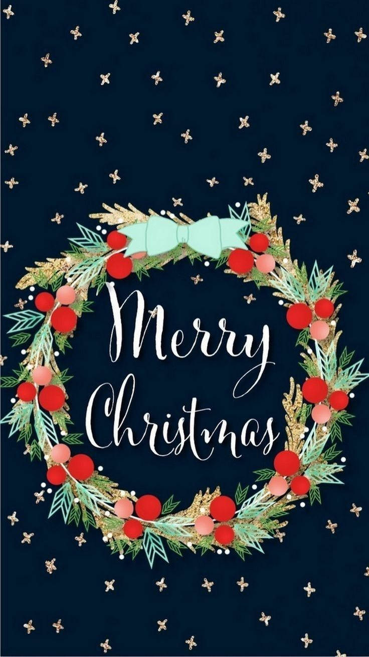 Christmas Wreath Poster Background